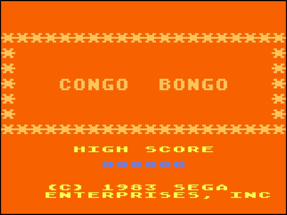 Title Screen of Congo Bongo for Atari 5200